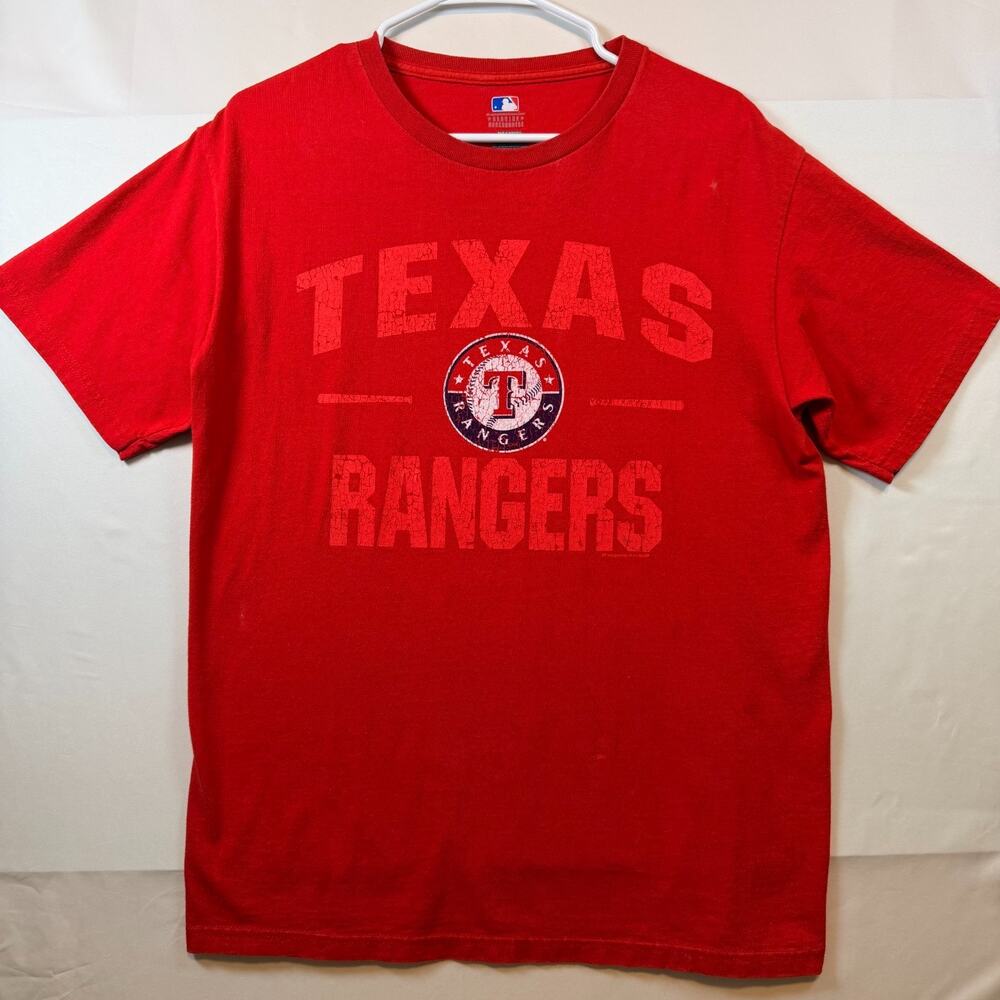 Texas Rangers MLB Genuine Merchandise Graphic T Shirt Red Mens Size Medium